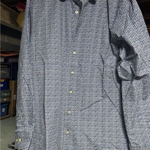 Elegant Navy Patterned Men's Shirt